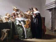 Elegant Figures Music Making in an Interior - Pieter Codde