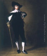 A Gentleman holding a Cane - Pieter Codde