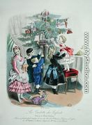 Decorating the Christmas Tree, advertisment for 'La Toilette des Enfants', 1872 - (after) Codouze, Isabelle