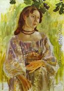 Young Girl with a Necklace, (study) 1904 - Viktor Elpidiforovich Borisov-Musatov