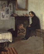 The Bohemian (portrait of Erik Satie in his studio in Montmartre), 1891 - Santiago Rusinol Prats