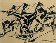 Plastic Dynamism: Horse and Houses, 1914 - Umberto Boccioni