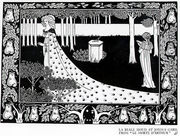La Beale Isoud at Joyous Gard, illustration from 'Le Morte d'Arthur', pub. 1894 - Aubrey Vincent Beardsley