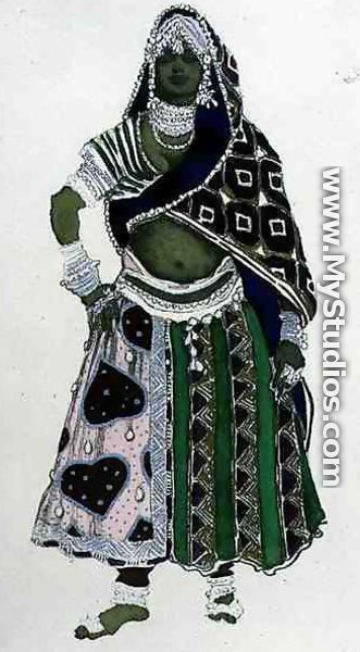 Costume design for an Arab Girl, from Le Dieu Bleu, 1911 - Leon (Samoilovitch) Bakst