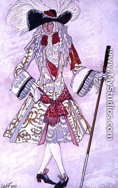 Costume design for Prince Charming at Court, from Sleeping Beauty, 1921 - Leon (Samoilovitch) Bakst