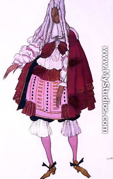 Costume design for a Courtier at the Baptism, from Sleeping Beauty, 1921 - Leon (Samoilovitch) Bakst