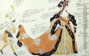 Costume for Lady and her Page, for Diaghilev ballet - Leon (Samoilovitch) Bakst