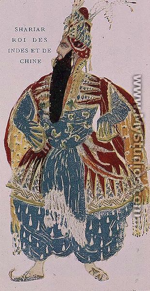 Shariar, King of the Indies and China, costume design for Diaghilev