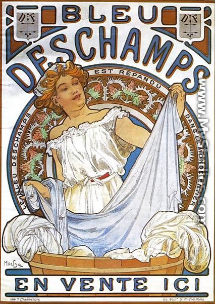 Bleu Deschamps. c. 1897 - Alphonse Maria Mucha