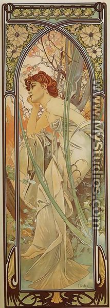 Evening Contemplation. From The Times of the Day Series. 1899 - Alphonse Maria Mucha