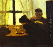 The Breakfast near the Window (Le Petit Dejeuner devant la fenetre) c. 1892 - Edouard  (Jean-Edouard) Vuillard