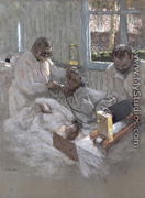 The Cardiologist Henri Vaquez (1860-1936) and his Assistant, Doctor Parvu, at la Pitie, c.1918-21 - Edouard  (Jean-Edouard) Vuillard