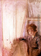 Woman Leaning by a Window - Edouard  (Jean-Edouard) Vuillard
