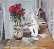 Statuette by Maillol and Red Roses, c.1903-05 - Edouard  (Jean-Edouard) Vuillard
