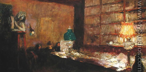 The Green Lamp, c.1898 - Edouard  (Jean-Edouard) Vuillard