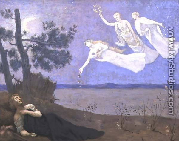 The Dream: "In his sleep he saw Love, Glory and Wealth appear to him", 1883 - Pierre Cécile Puvis de Chevannes