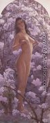 Nude Amongst Flowers - Carlos Schwabe