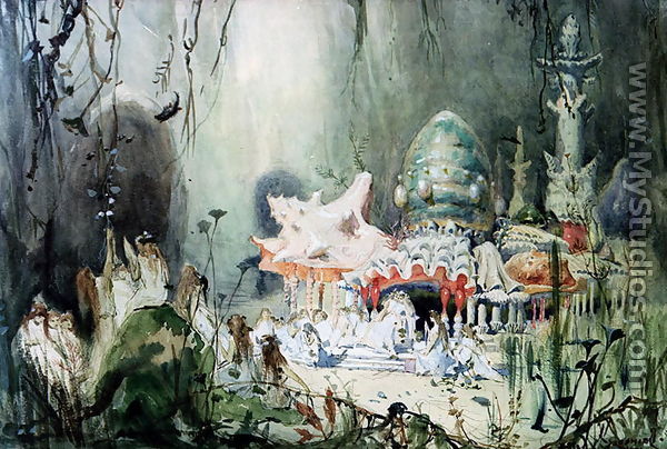 Sketch for the set of the opera 