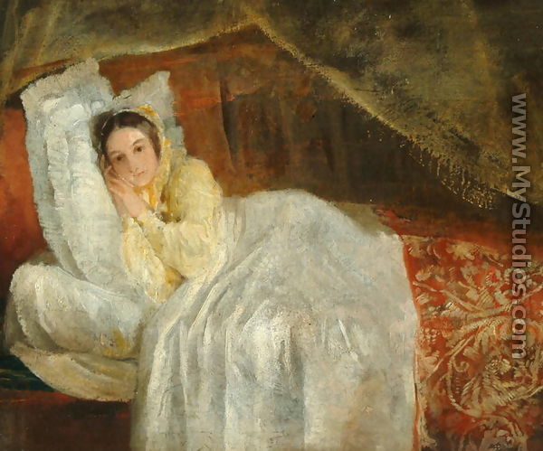 Lady on a day-bed, 1844 - George Frederick Watts