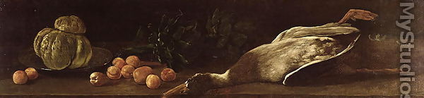 Still Life with a Duck, 1863 - François Bonvin