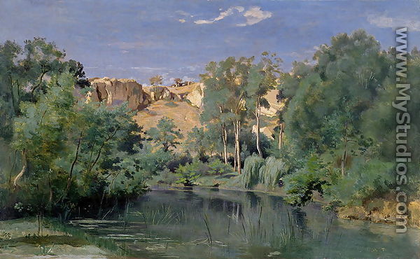 Wooded Landscape with a Pond, c.1830