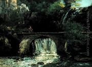 Landscape with bridge - Gustave Courbet