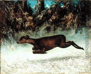 Leaping Doe - Gustave Courbet