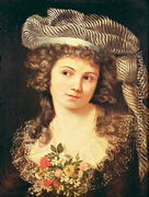 Portrait of a young woman in the style of Labille-Guiard - Gustave Courbet