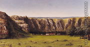 Rocky landscape near Flagey - Gustave Courbet