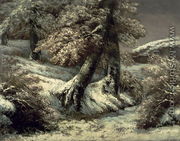 Trees in the Snow, c.1865 - Gustave Courbet