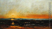 Sunset on the Sea Coast - Charles-Francois Daubigny