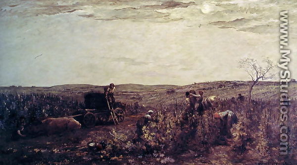 The Wine Harvest in Burgundy, 1863 - Charles-Francois Daubigny