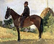 Diego Martelli mounted on horseback - Giovanni Fattori