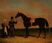 Mr Richard Watts' 'Rockingham' held by his trainer Forth with jockey Sam Darling, winner of the St. Leger 1833 and the Goodwood Cup, 1835 - John Frederick Herring Snr