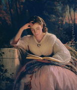 Reading (portrait of the artist's wife), 1863 - Ivan Nikolaevich Kramskoy
