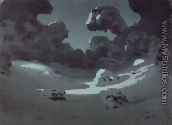 Moonspots in the Forest, Winter 1898-1908 - Arkhip Ivanovich Kuindzhi