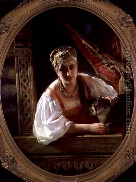 Russian Beauty, 1865 - Konstantin Egorovich Egorovich Makovsky