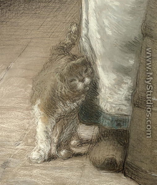 Churning Butter, 1866-68 (detail) - Jean-Francois Millet