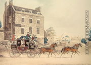 Quicksilver Royal Mail passing the Star and Garter at Kew Bridge, 1835 - James Pollard