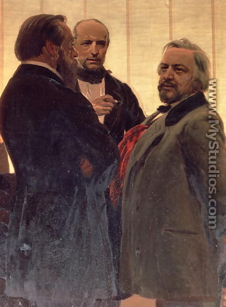 Vladimir Odoevsky (1803-69), Mily Balakirev (1837-1910) and Mikhail Ivanovich Glinka (1804-57), 1890s - Ilya Efimovich Efimovich Repin