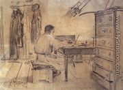 Lev Tolstoy (1818-1910) in his Study, 1891 - Ilya Efimovich Efimovich Repin