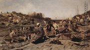 Repairing the Railroad - Konstantin Savitsky