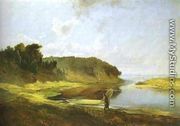 Landscape with River and Angler (1859) - Alexei Kondratyevich Savrasov