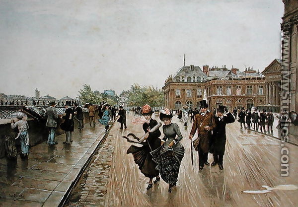 Un Coup de Vent, c.1889 - Jean-Georges Beraud
