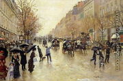 Boulevard Poissonniere in the Rain, c.1885 - Jean-Georges Beraud