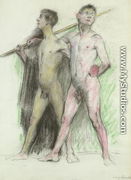 Study of two male figures - Lovis (Franz Heinrich Louis) Corinth
