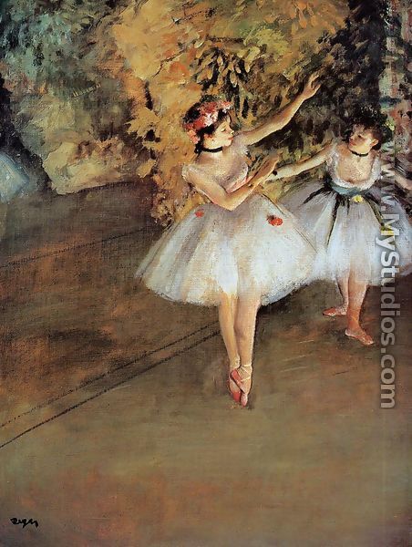 Two Dancers on a Stage, c.1874 - Edgar Degas