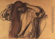 Woman combing her hair - Edgar Degas