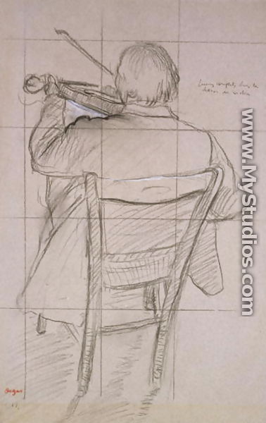 Study of a Violinist Seen from the Back - Edgar Degas
