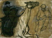Two studies of riders - Edgar Degas